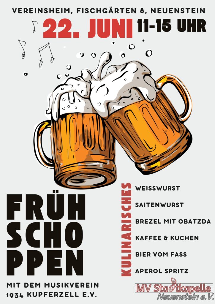 Flyer mit Infos zum Frühschoppen